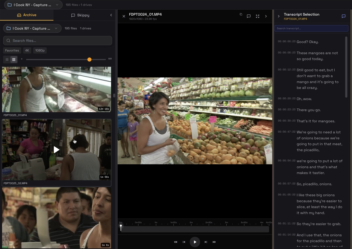 Xappio Alpha — Ingest and analysis view